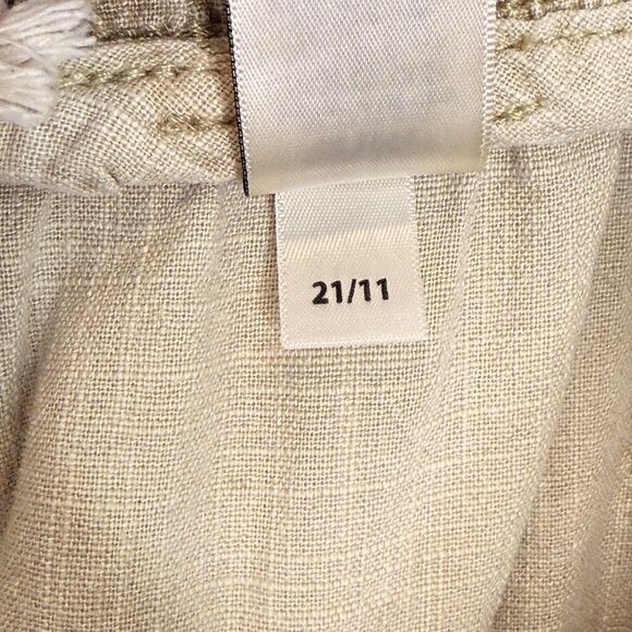 Next Light Sage Green Linen Blend Crop Pants, 10 - Picture 9 of 11